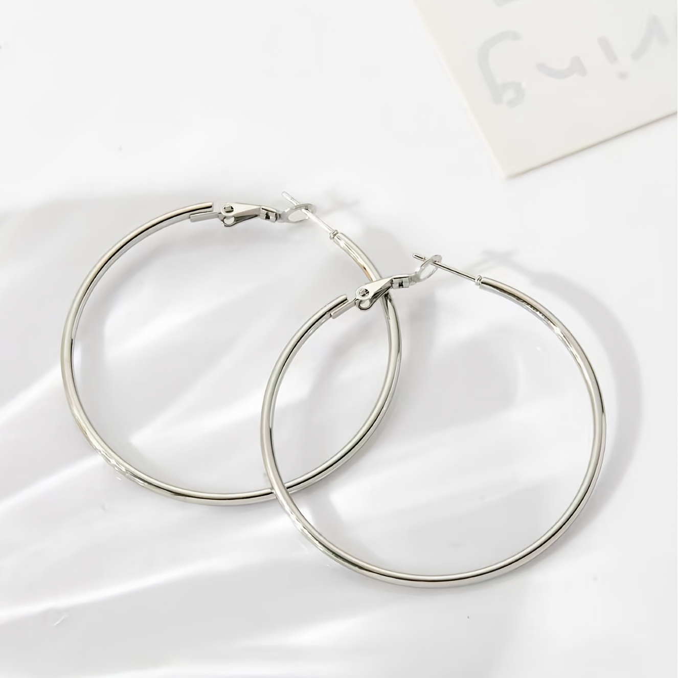 Metal Hoop Earrings Round Studs Various Sizes Classic
